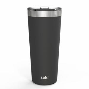 Zak! Designs Ebony Powder Coat Stainless Steel Tumbler, 20 oz