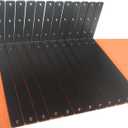 12 Pack - L 16" x H 8" x W1.5, 5mm Thick Black L Shelf Bracket, Iron Shelf Brackets, Metal Shelf Brackets, Floating Shelf, Shelf Supports with Screws
