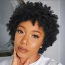 MOONSHOW Short Dreadlock Wig Black Short Braided Wigs for Black Women Faux Locs Hair Wig Afro Curly Kinky Twist Braided Wigs Synthetic 1B Dreads Wigs for Black Women (Natural Black)