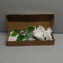 IPOPU 5 Inches White Artificial Large Rose Flower Head Fake Silk Rose with Stem Fake Flowers Bulk for DIY Gifts White Wedding Bouquet Arrangements Home Party Decor