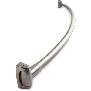 60-Inch Stainless Steel Curved Shower Curtain Rod, 5 Foot Mounted Non-Telescoping Rust Proof (Brushed Nickel)