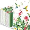 100PCS Spring Summer Hummingbird Paper Napkins 3 Ply Geranium Flower Bird Disposable Hand Towels for Bathroom,Monstera Guest Napkins Decorative Dinner Hand Napkin for Summer Party Weddings Birthdays
