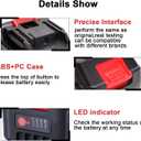 21V Lithium Battery with Electric Quantity Display, 4.0 Ah Battery with Charger Adapter Led Indicator Compatible with Leaf Blower and Mini Saw