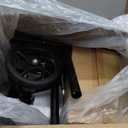 Steerable Knee Walker Deluxe Medical Scooter for Foot Injuries Compact Crutches, with Dual Rear on-Wheel Brake and Shock Absorption Under The Knee pad, Black