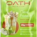 Oath Nutrition Clear Whey Isolate Protein Powder, Caramel Apple, 20g Complete Protein per Serving, No Added Sugar, Grass-Fed, Single Serving (6 Count)