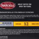 PapaNicholas Coffee Single Serve Coffee Cups Fits Keurig K Cup Brewers, Colombian Supremo, 12 Count