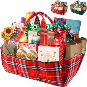 TXIYEAN Storage Bag for Christmas,Large Christmas Gift Bag for Wrapping,Xmas Present Storage Bag with Handles,Reusable Treat Bag Gift Wrapping Supplies(red)