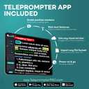Bluetooth Remote Control for Teleprompter, Includes Teleprompter APP for Apple, Android Windows & Mac, Wireless Controller for Beam Splitter Prompter, Live Events & Content Creation