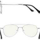 Aviator Reading Glasses for men and Women Blue Light Blocking Lens Spring Temple