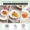 Appetizer Plates Set of 6, Small Ceramic White Dessert Plate, 5 Inch Small Plates Ceramic for Cake, Bread, Snack Sauce, Salad, Microwave and Dishwasher Safe (5 inch, 6 pack)