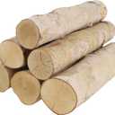 6 Pack Birch Logs for Fake Fireplace Decorative White Birch Branches Logs Unfinished Natural Wood DIY Crafts for Indoor Home Decoration Electric Fireplace Decor (3.2"-4" Dia.)