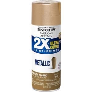 Rust-Oleum 327909 American Accents Spray Paint, 11 oz, Metallic Gold