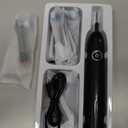 Rotating Electric Toothbrush with 8 Brush Heads for Adults and Kids, 3 Modes Rechargeable Power Toothbrush with 2-Minute Smart Timer, 45-Day Battery Life (Black)