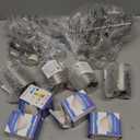 VONLUCE 4 Light Track Light Fixture, LED Track Lighting Kit with Rotatable Track Heads, 3-Color GU10 Bulbs Included, Modern Ceiling Spotlight for Kitchen, Office, Closet, Studio Bedroom, Nickel