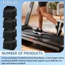 4 Pack Stackable Treadmill Incline Riser Blocks, Height Lift for Leveling & Uphill Training, Heavy Duty Support up to 4000 lbs, for Gym and Home Use