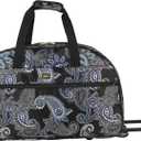 LUCAS Designer Carry On Luggage Collection - Lightweight Pattern 22 Inch Duffel Bag- Weekender Overnight Business Travel Suitcase with 2- Rolling Wheels (Paisley Peacock)