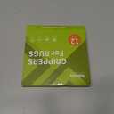 Rabenda 12 Pcs Rug Tape, Non Slip Rug Pads Grippers for Hardwood Floors and Tiles, Reusable Carpet Tape for Area Rugs, Double-Sided Adhesive Rug Stickers Keep Corners Flat (Black)