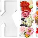 Valguri 10 Inch Plastic Fillable Letter for Charcuterie, Party Table Centerpiece, Waterproof (K Style)