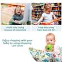 Shopping Cart Cover for Baby, High Chair Cover, Cart Cover for Babies, Kids& Toddlers, Portable 2-in-1 Design, Includes Free Carry Bag for Market and Resturant Use(Cute Zoo)