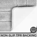 GRANNY SAYS Bathroom Toilet Rugs U Shaped, Bath Mats for Bath, Bathroom Rugs Non Slip Washable, Absorbent Microfiber Toilet Mat, Soft Plush Shaggy Bath Carpet, 20" x 24", Gray