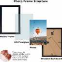 JCJMY 5x6 Black Picture Frame Set of 6, Horizontal and Vertical Formats for Wall Hanging, 5 x 6 Wall Gallery Poster Photo Frames with Shatter Resistant Plexiglass, 6 Pack, Black