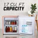 ICEBOX 1.7 Cu. Ft. Compact Refrigerator, ENERGY STAR Certified Small Refrigerator, Single Door Mini Fridge with Freezer, R600a Refrigerant,IBCR17BLS, Blush Red, Standard