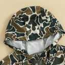 Toddler Baby Boy Girl Camo Hoodie Half Zip Pullover Sweatshirt Kids Long Sleeve Fall Shirts for Fishing Hiking (2-3T, A-green 3)