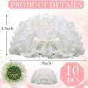 Tigeen 10 Pcs Hydrangea Artificial Flowers,9 inch Fake Hydrangeas Silk White Faux Flowers Bulk for Outdoors Arrangement Valentine's Day Wedding Centerpieces Mother's Day Anniversary Party Home Decor