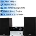 Philips Bluetooth Stereo System for Home with CD Player for Home, Wireless Streaming, MP3, USB, Audio in, FM Radio, 18W, Micro Music Sound System