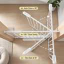 HOOOEN 29-34 Inch Wide Baby Gate for Stairs Doorways | Metal Indoor Dog Gates Pressure Mounted Walk Through Safety Gates Child Gates for Kids or Pets,White