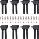 MOTOKU Ignition Coil and Spark Plug for Chrysler 300 Aspen Dodge Charger Challenger Durango Ram 1500 2500 3500 Jeep Grand Cherokee Commander Wagoneer Wrangler 5.7 6.1 6.2 6.4