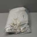 MooMee Bedding Duvet Cover Set 100% Washed Cotton Linen Like Textured Breathable Durable Soft Comfy (Solid Off White, Twin 68"x90")