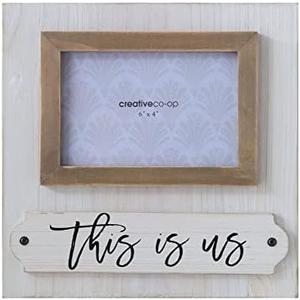 Creative Co-Op This is us White & Black Wood Photo Frame
