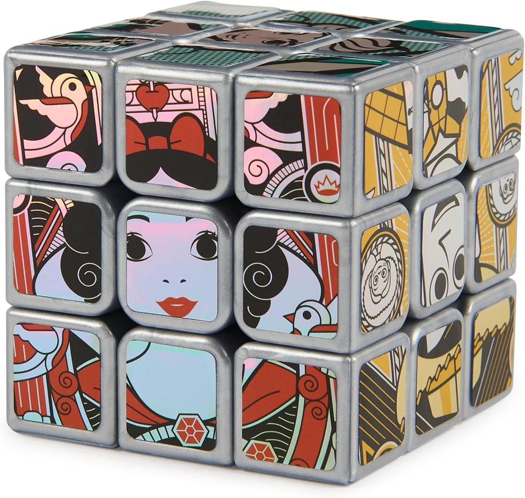 Rubiks Cube, Disney 100th Anniversary Metallic Platinum 3x3 Cube, Disney Toy, Problem-Solving Brain Teaser, Classic Color-Matching Puzzle, Fidget Toy, Sensory Puzzle for Ages 8 & Up Rubiks Cube, Disney 100th Anniversary Metallic Platinum 3x3 Cube, Disney Toy, Problem-Solving Brain Teaser, Classic Color-Matching Puzzle, Fidget Toy, Sensory Puzzle for Ages 8 & Up