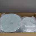 FLOWERCAT 200PCS Sage Green Plastic Plates Disposable Plates for Party - Elegant Plastic Plates - 10" &7" Plate for 100 Guests Spring Parties and Easter & Events