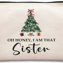 kdqua Sister Gifts Makeup Bag, Best Sisters Gifts for Christmas from Bother, Sister Gift for Christmas Birthday from Sisters Bags Zipper Pouch Travel Organizer Toiletry Bag Cosmetic Bags