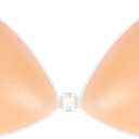 MITALOO Adhesive Bra Invisible Sticky Strapless Push up Backless Reusable Silicone Covering Nipple Bras (Light Nude, C)