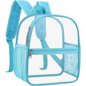 Oraben Small Clear Backpack for Stadium Events Clear Bag Large Stadium Backpack Waterproof 12x6x12 for Concert Sport Work (Teal)