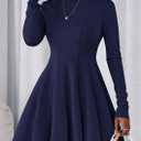 PRETTYGARDEN Fall Dresses for Women Elegant Classy 2026 Casual Long Sleeve Swing A Line Ruffle Short Homecoming Party Dress (Medium)