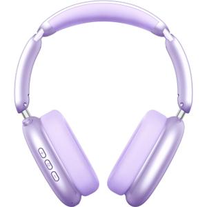 Wentronic Y02 Active Noise Cancelling Headphones, Wireless Over-Ear Bluetooth 5.4 Headphones, Multiple Modes, 60H Playtime, Hi-Res Audio, Big Bass, Foldable Lightweight for Travel Home Office, Purple