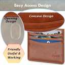 Slim Wallet Minimalist Front Pocket RFID Blocking Men and Women Leather Wallets