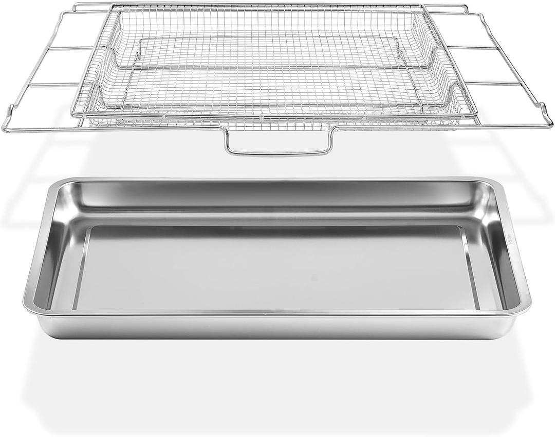 Air Fryer Tray Replacement for Frigidaire 30’’ Oven Parts 25 x 16.25 Inch FRIGPEREAFT Air Fryer Rack Stainless Steel Oven Rack Frigidaire Readycook Range Oven Microwave Rack Air Fryer Basket and Tray