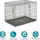 MidWest Homes for Pets 42-Inch iCrate for Large Breeds, 71-90 lbs, Double Door Folding Dog Crate with Divider Panel, Leak-Proof Tray & Secure Latches, Portable, Durable & Easy to Assemble