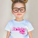 Birthday Girls Shirts for Kids 1-12 Year (White)