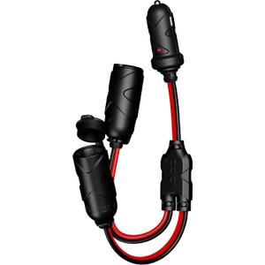 NOCO GC020 12 Volt Plug 2-Way Splitter, Red and Black