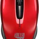 iMouse S50 Wireless Mini Mouse - 24GHz RF Technology, 1200 DPI Optical Sensor, USB Interface, Compact and Portable Design with Auto Sleep Mode (Red)