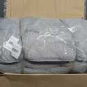 Non Slip Chair Cushions for Dining Chairs Set of 4 Kitchen Chair Cushions 18"x18"x3" Turfted Chair Pads Comfortable and Soft Seat Cushion with Ties, Light Grey