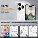 TUTUKII Compatible with iPhone 17 Pro Case with Screen Protector, Shockproof, Compatible with MagSafe, 3-Layer Drop Protection, Heavy Duty Magnetic Phone Case Cover, 6.3", Clear Glitter