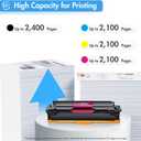 414A Toner Cartridges 4 Pack: MFP M479fdw M454dw Compatible for HP414A 414X 414 M479fdn M454dn Color Laserjet Pro M479fdw M455dn M479 M454 Printer Ink High Yield with Chip Black Cyan Yellow Magenta