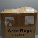 Art&Tuft Washable Rugs 8x10, Anti-Slip Backing Abstract 8x10 Rug, Stain Resistant Rugs for Living Room, Foldable Machine Washable Area Rug (TPR53-Beige, 8'x10')